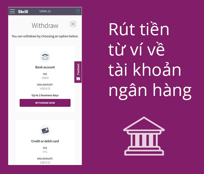 Ví điện tử Skrill giúp nạp, rút tiền cá cược online